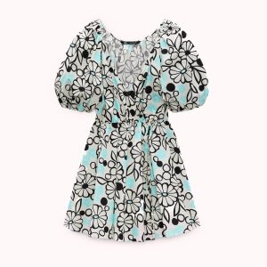 Printed poplin dress (Demo)