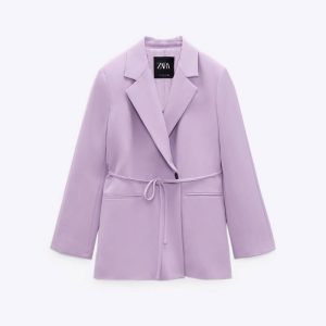 Straight fit blazer with belt (Demo)